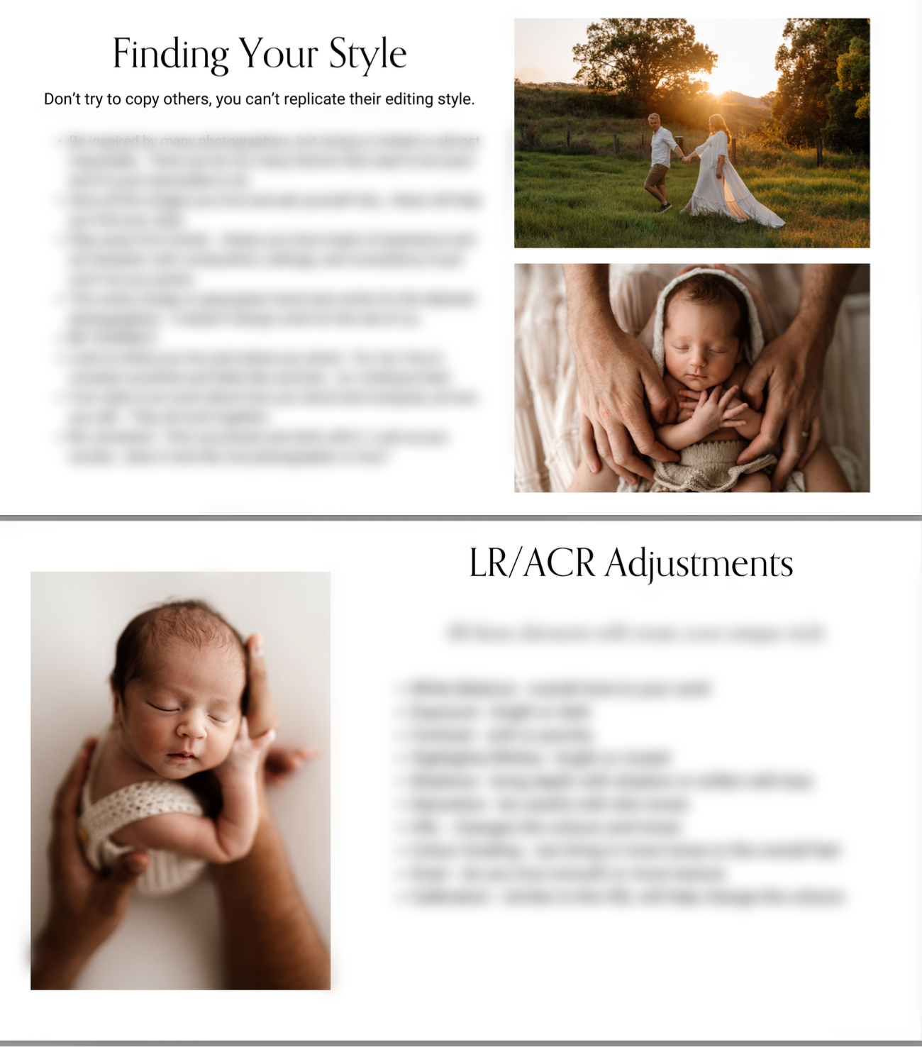 Find Your Editing Style pages
