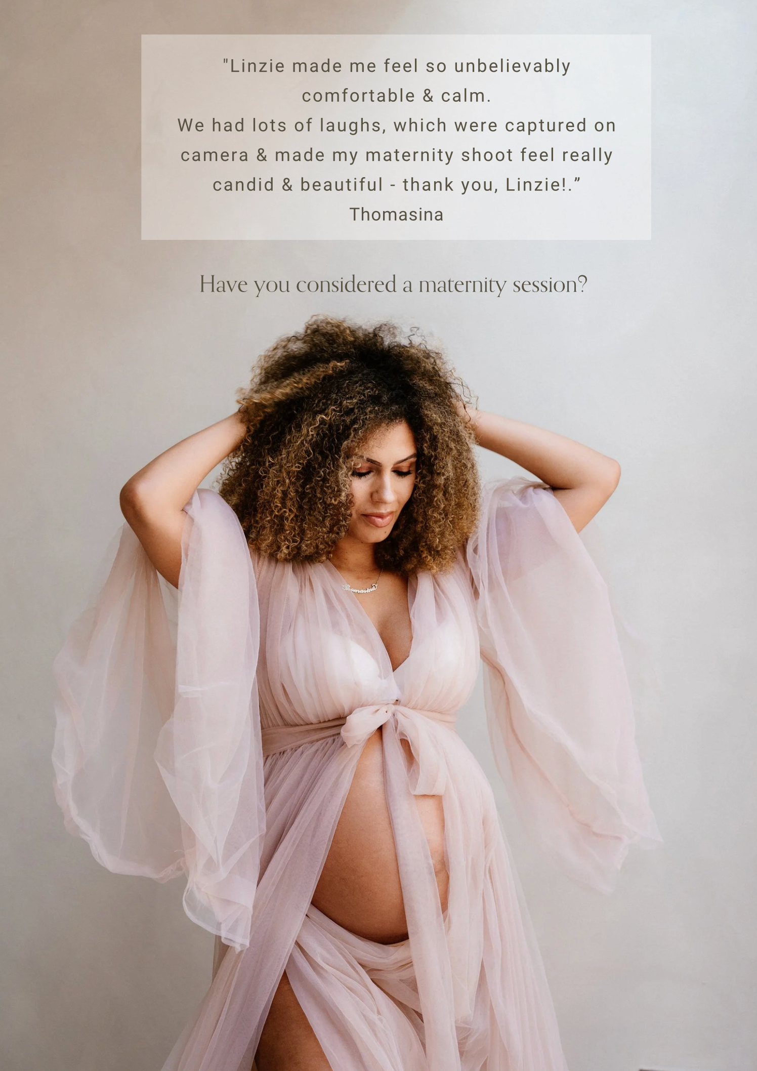 Newborn Session Booking Guide page