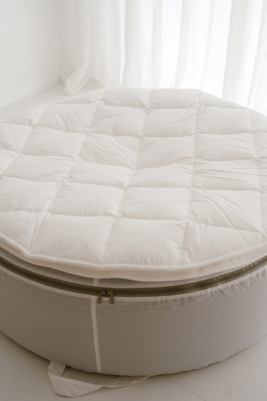 thick soft quilted posing beanbag topper